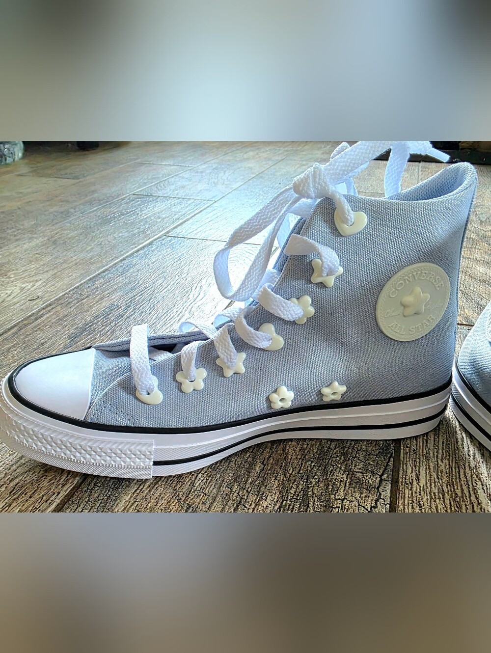 NEW Converse High-Top Canvas Sneakers Light BLUE Cloud Daze Sz 6